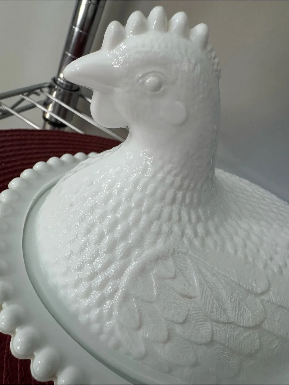 Indiana Glass White Milk Glass Hen on Nest